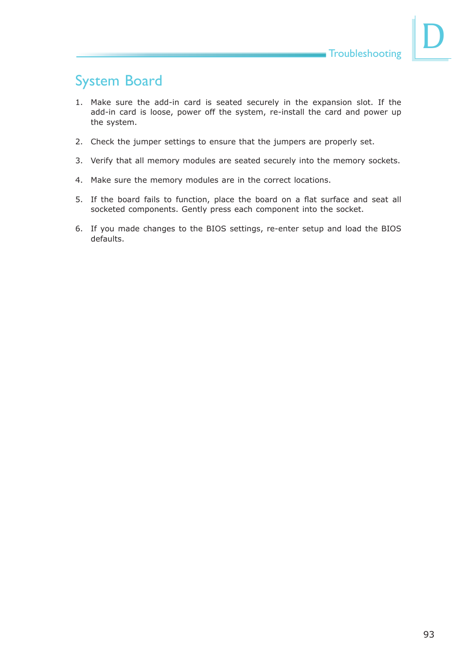 System board | DFI LR905-B18D User Manual | Page 93 / 93