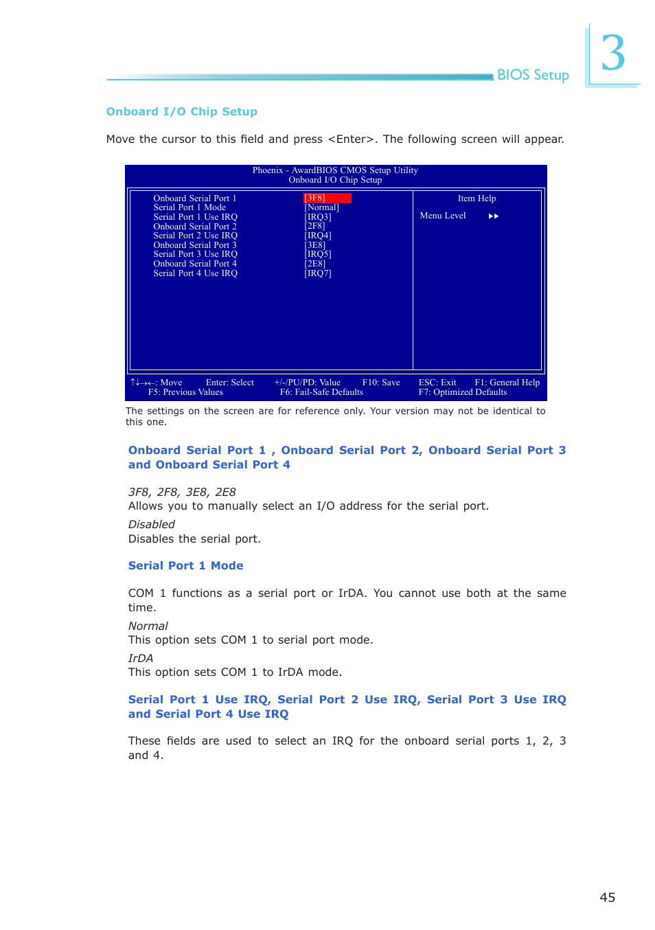 Bios setup | DFI ML905-B11C/B16C User Manual | Page 45 / 76
