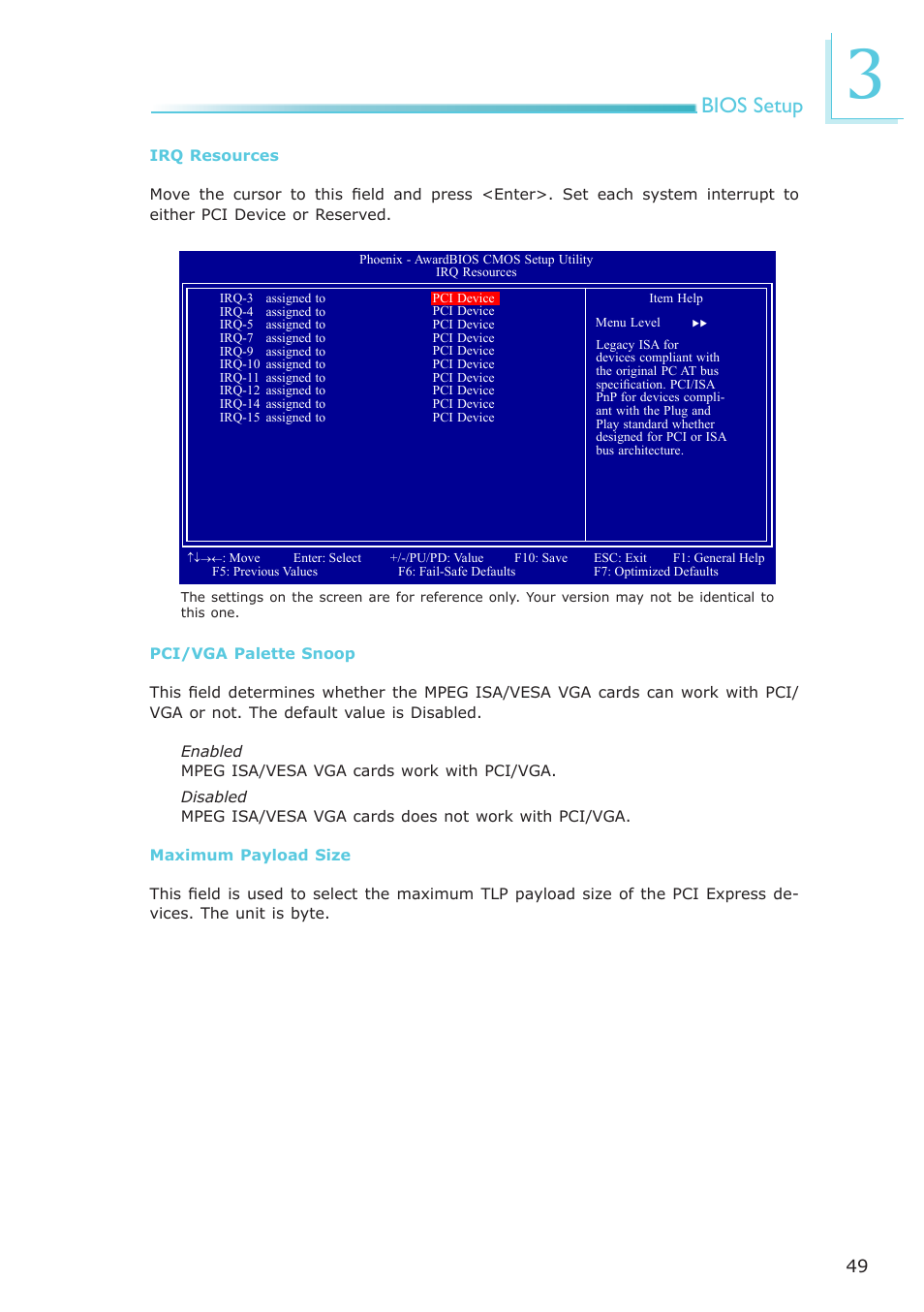 Bios setup | DFI ML905-B11C/B16C User Manual | Page 49 / 76