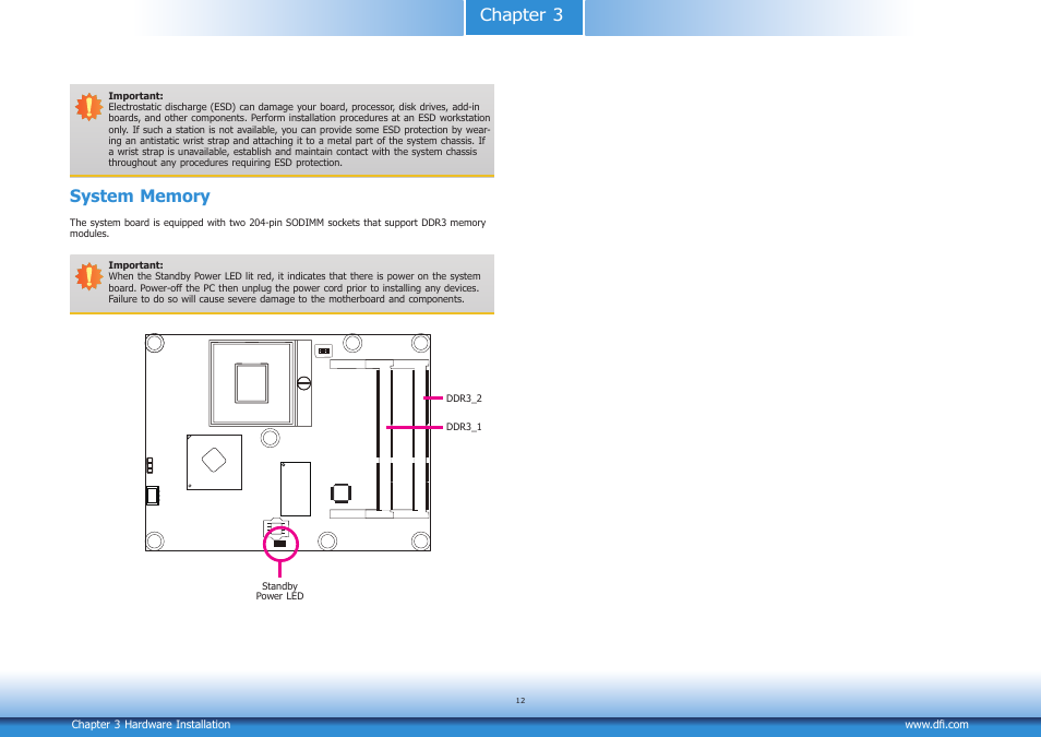 System memory | DFI CM901-B User Manual | Page 12 / 72