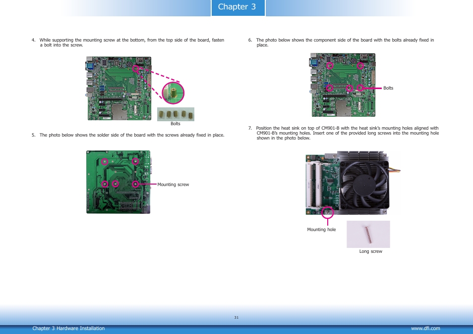 Chapter 3 | DFI CM901-B User Manual | Page 31 / 72