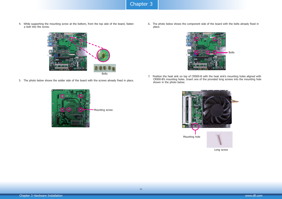 Chapter 3 | DFI CR900-B User Manual | Page 31 / 73