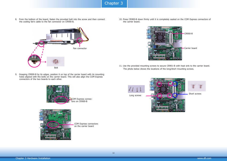 Chapter 3 | DFI CR900-B User Manual | Page 32 / 73