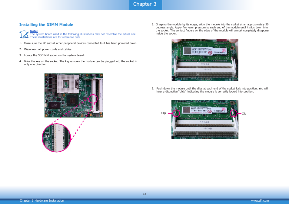 Chapter 3 | DFI CR901-B User Manual | Page 13 / 69