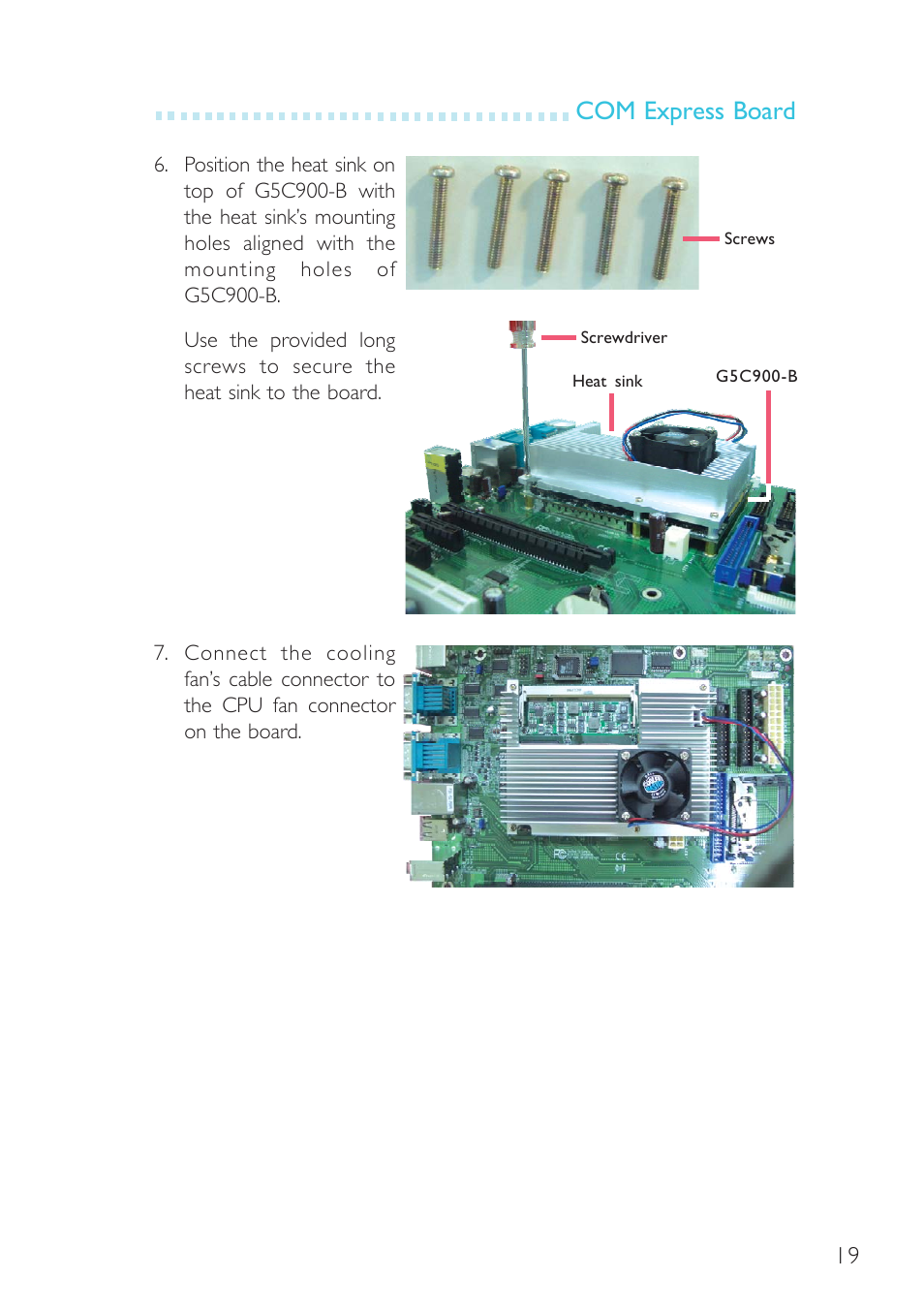 Com express board | DFI G5C900-B User Manual | Page 19 / 118