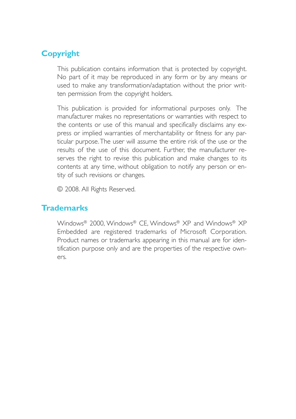 Copyright, Trademarks | DFI G5C900-B User Manual | Page 2 / 118