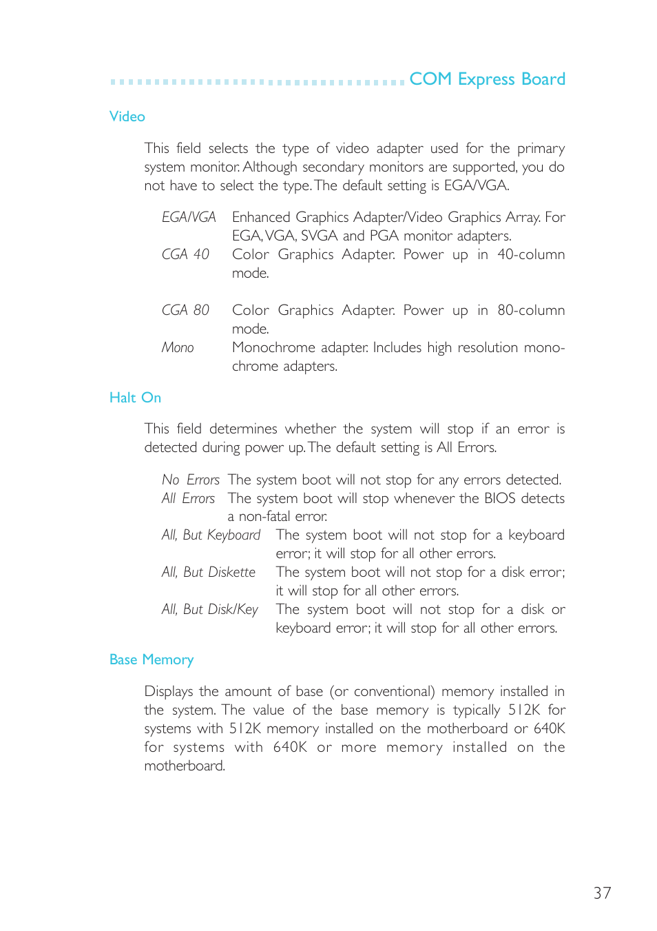 Com express board | DFI G5C900-B User Manual | Page 37 / 118