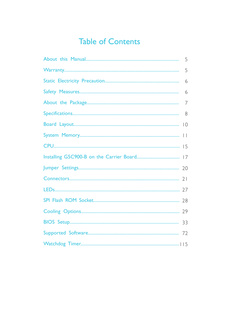 DFI G5C900-B User Manual | Page 4 / 118