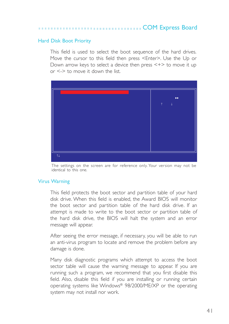 Com express board | DFI G5C900-B User Manual | Page 41 / 118