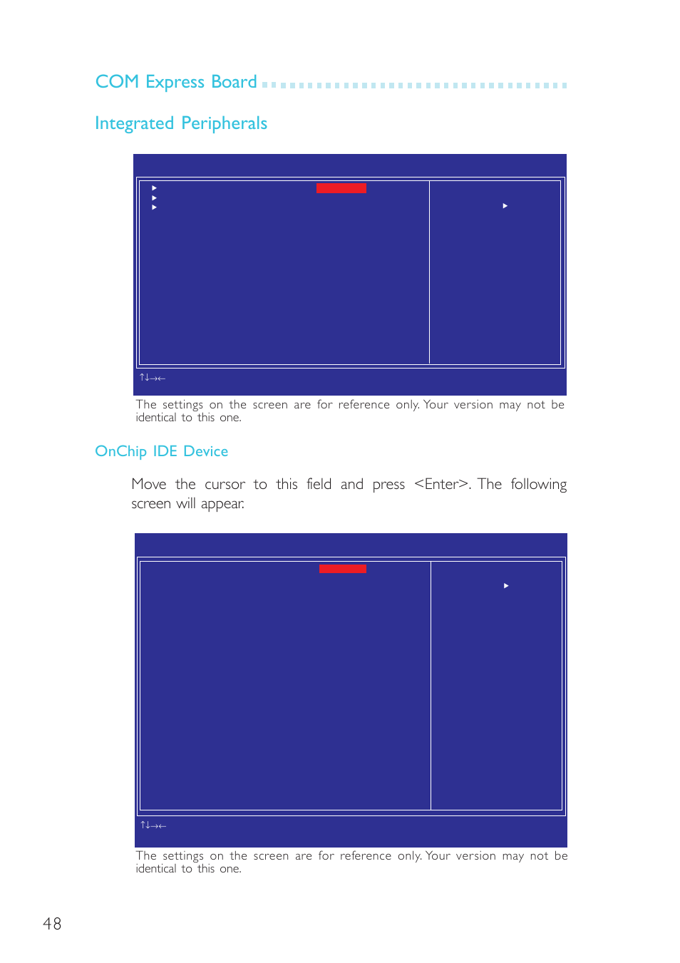 Com express board integrated peripherals | DFI G5C900-B User Manual | Page 48 / 118