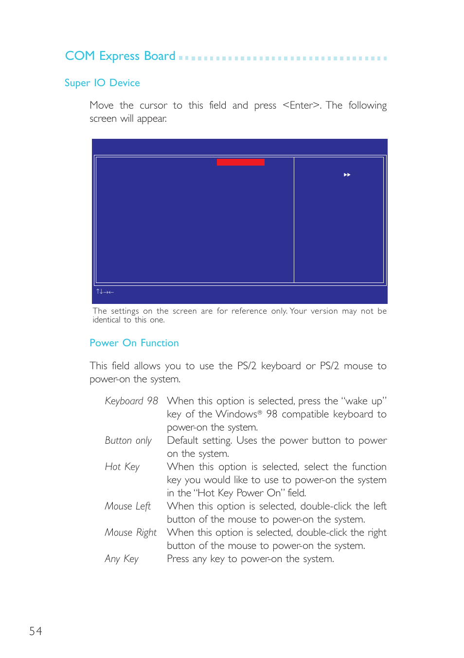 Com express board | DFI G5C900-B User Manual | Page 54 / 118