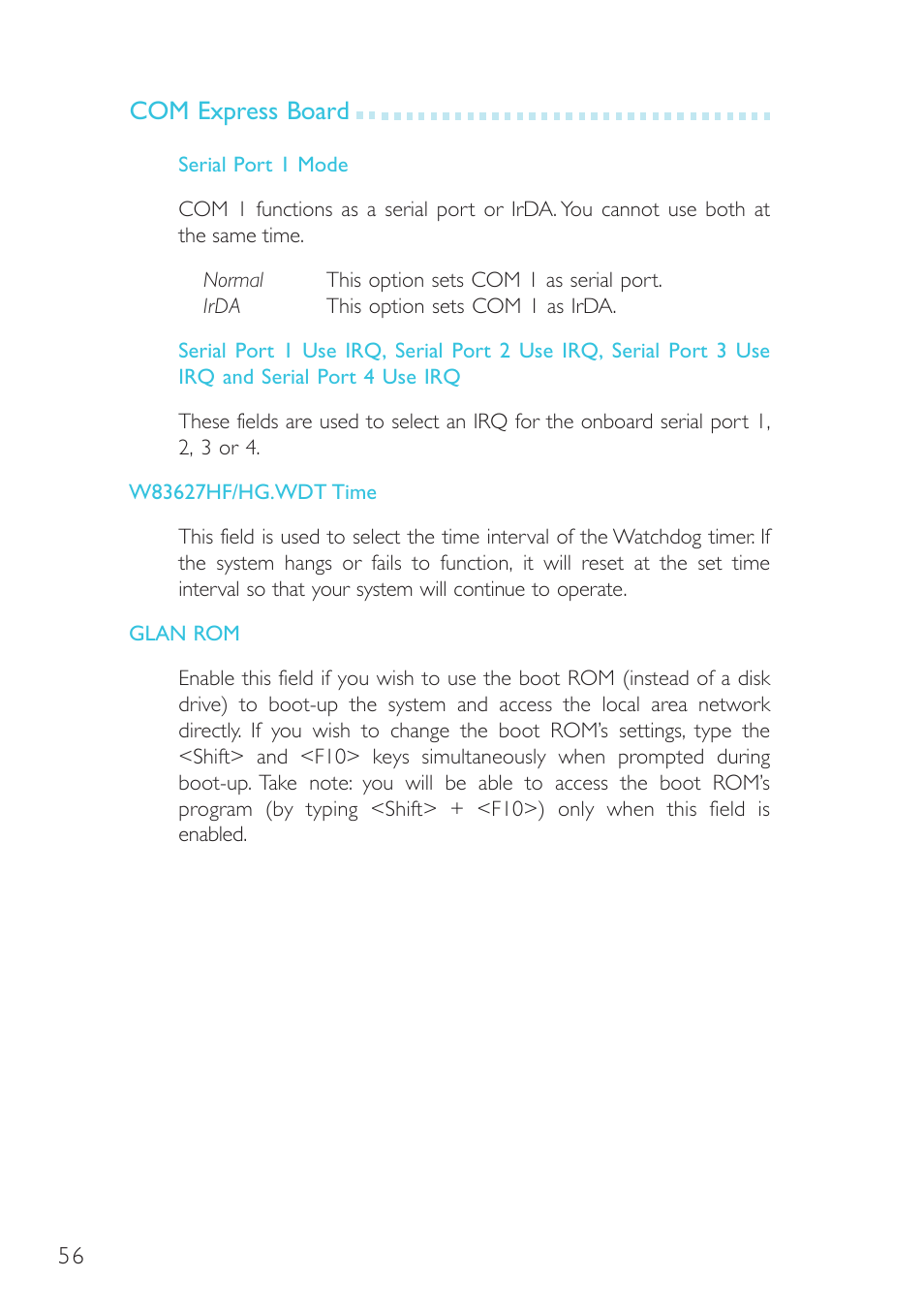 Com express board | DFI G5C900-B User Manual | Page 56 / 118