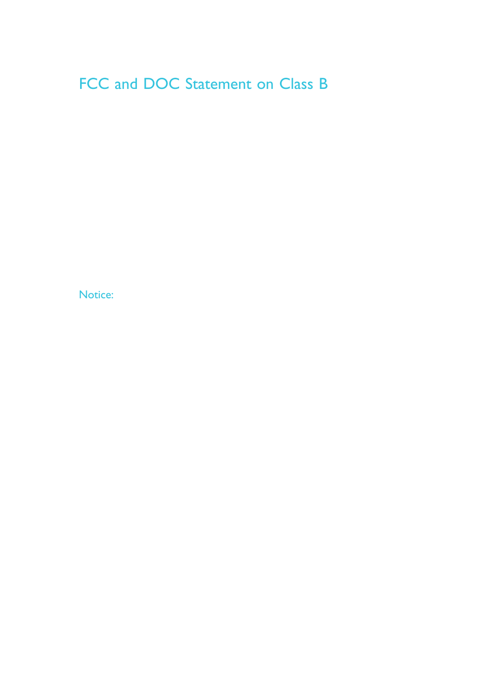 Fcc and doc statement on class b, Notice | DFI HR900-B User Manual | Page 3 / 102