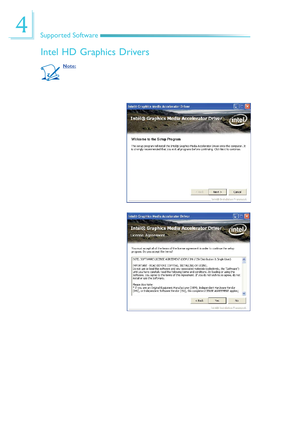 Intel hd graphics drivers | DFI HR900-B User Manual | Page 68 / 102