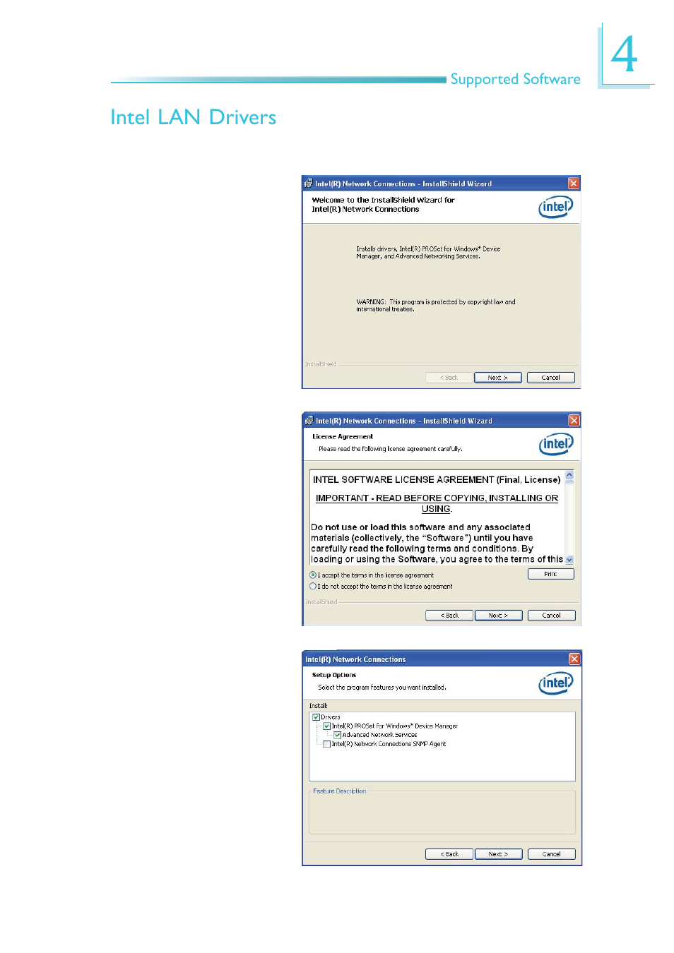 Intel lan drivers | DFI HR900-B User Manual | Page 73 / 102