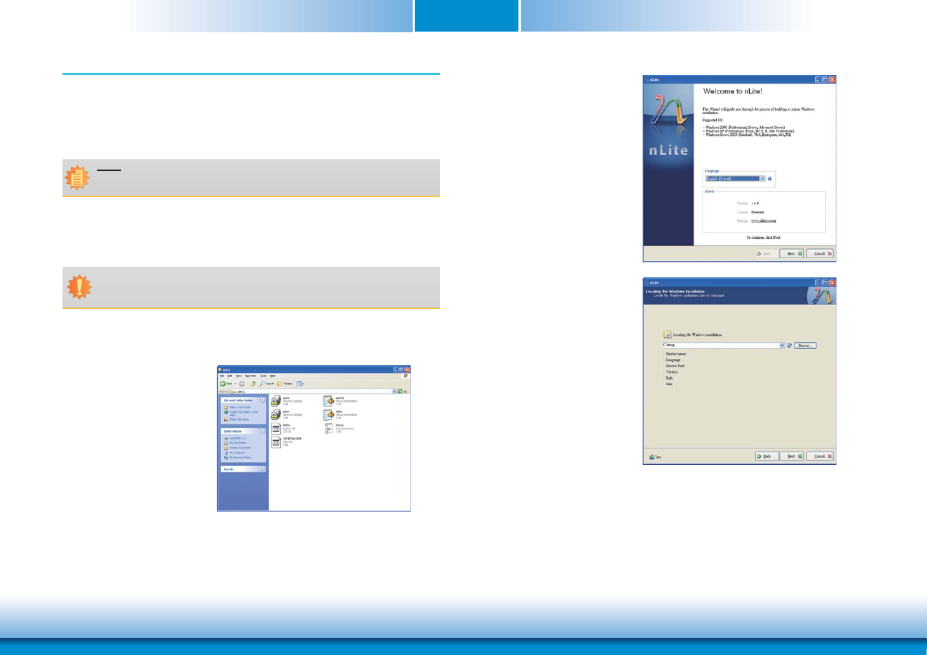 Appendix a - nlite and ahci installation guide, Nlite | DFI HR902-B User Manual | Page 62 / 75