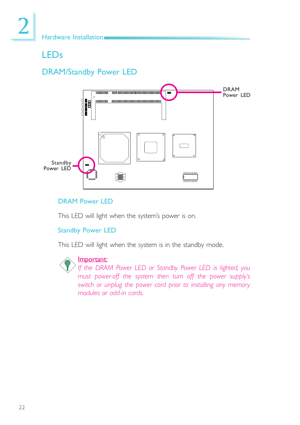 Leds | DFI NP900-B16C User Manual | Page 22 / 121