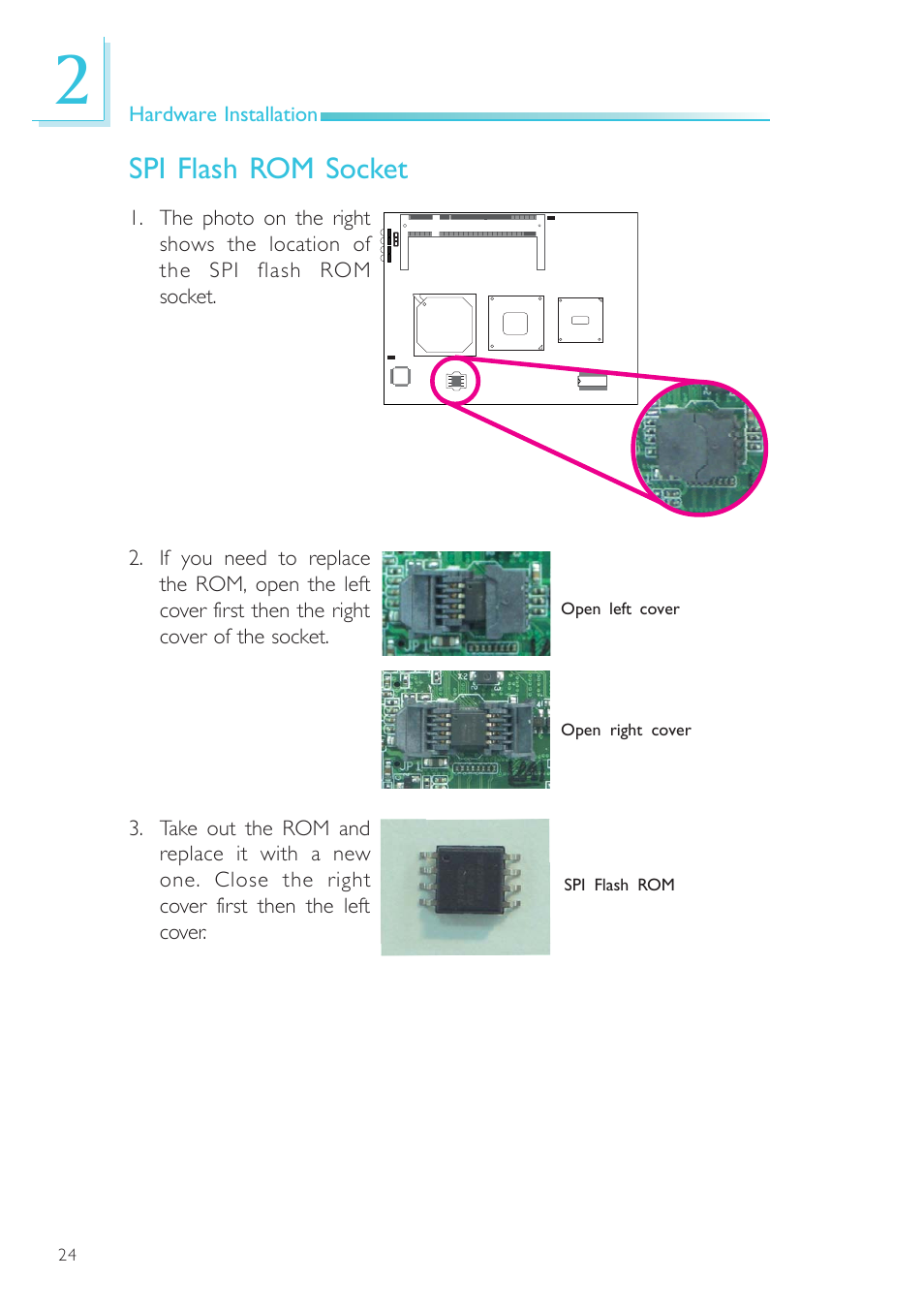 Spi flash rom socket | DFI NP900-B16C User Manual | Page 24 / 121