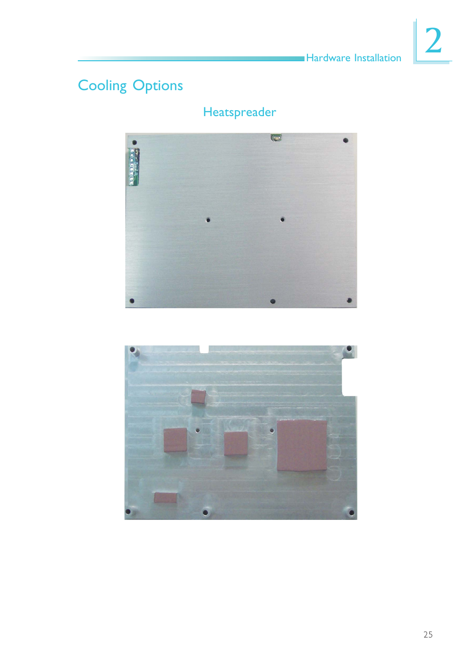 Cooling options, Heatspreader | DFI NP900-B16C User Manual | Page 25 / 121