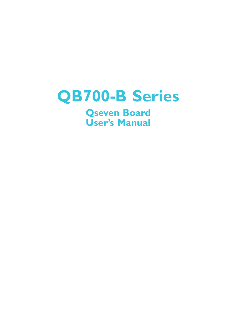 DFI QB700-B User Manual | 73 pages