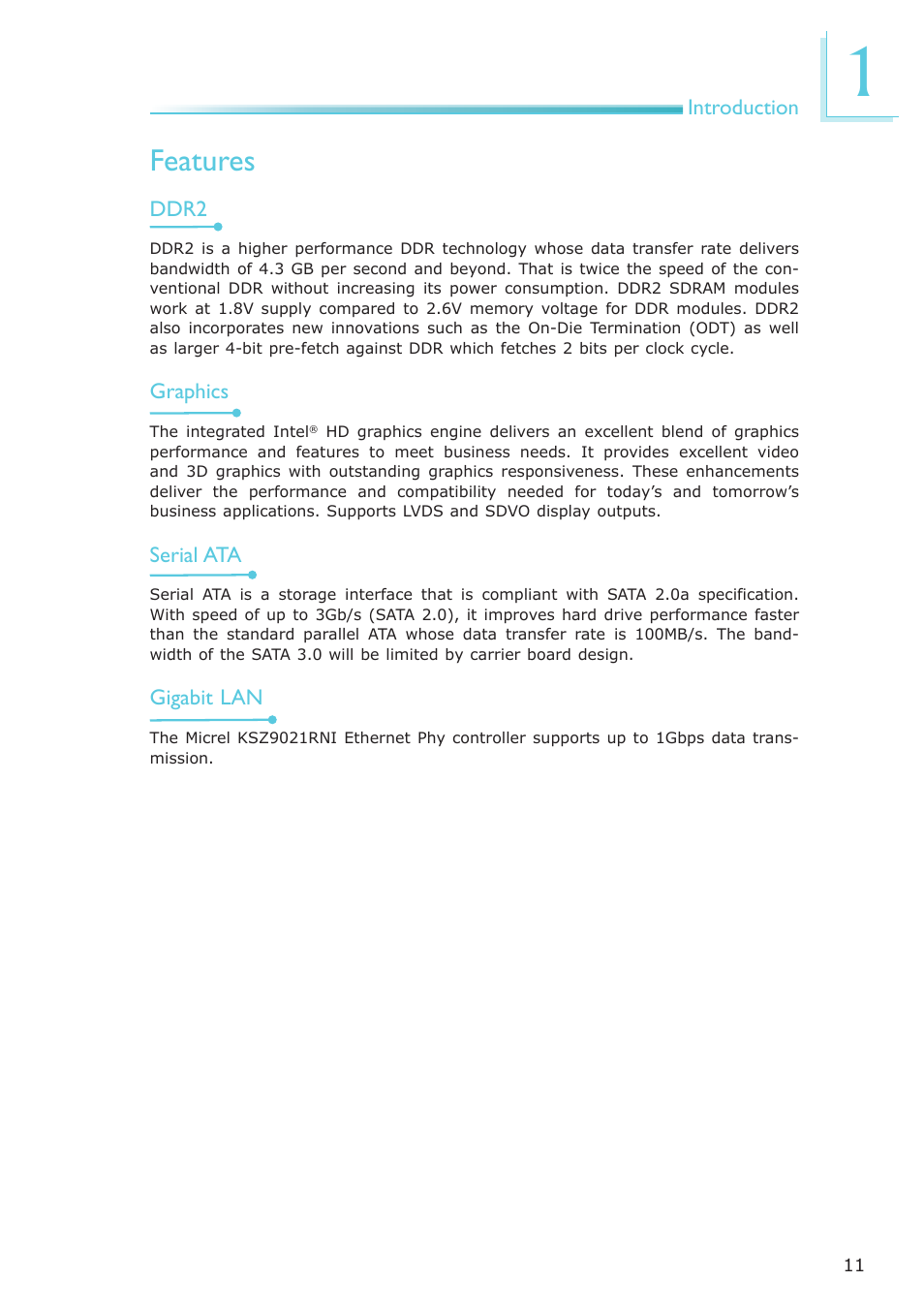 Features | DFI QB700-B User Manual | Page 11 / 73