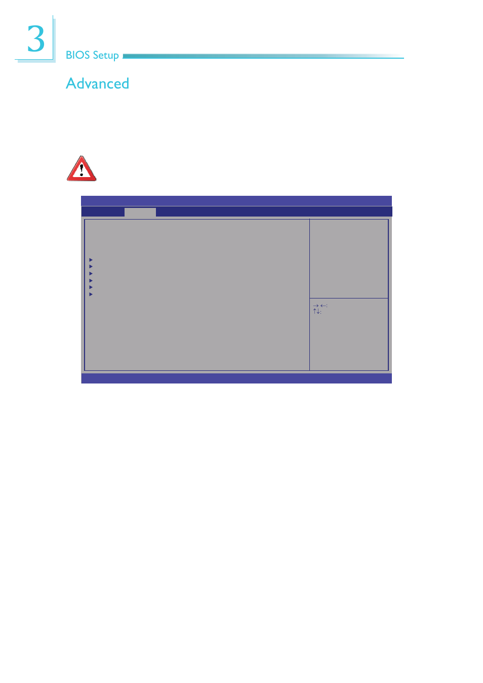 Advanced, Bios setup | DFI QB700-B User Manual | Page 26 / 73