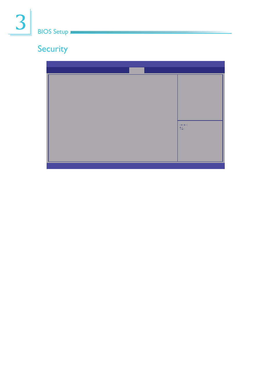 Security, Bios setup | DFI QB701-B User Manual | Page 40 / 73