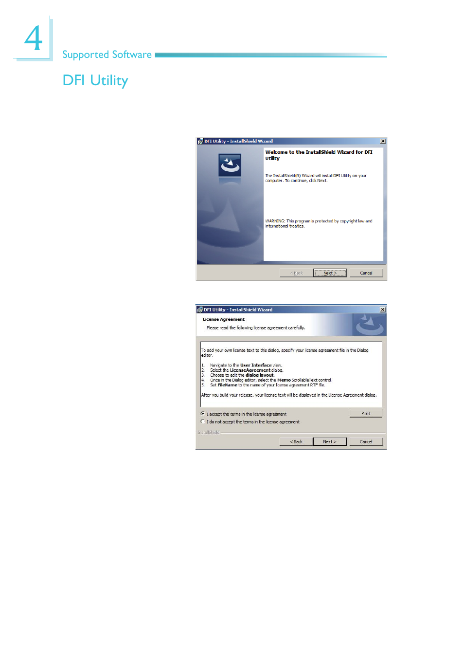 Dfi utility | DFI QB701-B User Manual | Page 52 / 73