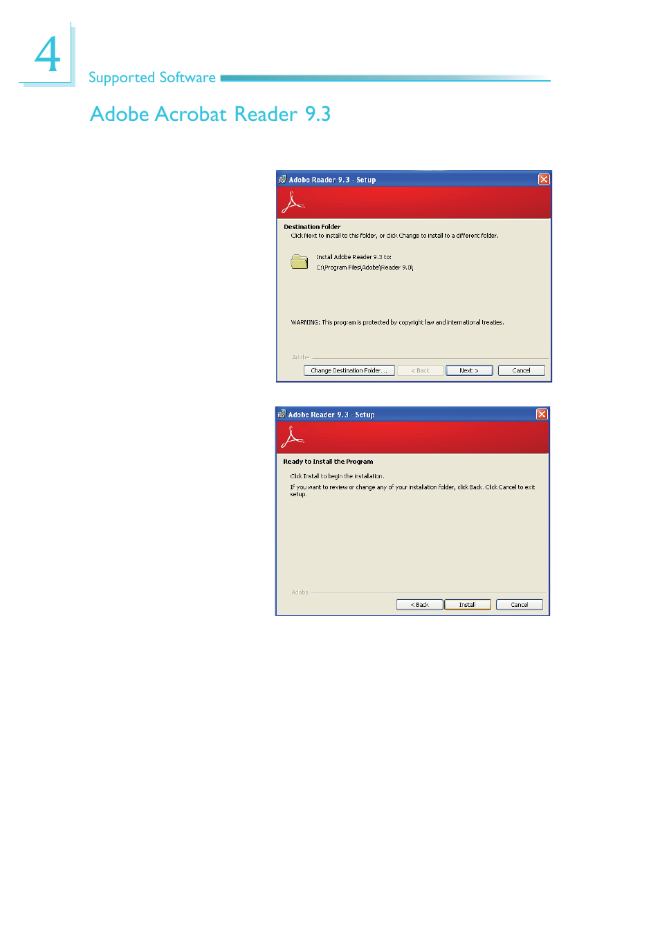 Adobe acrobat reader 9.3 | DFI QB701-B User Manual | Page 56 / 73