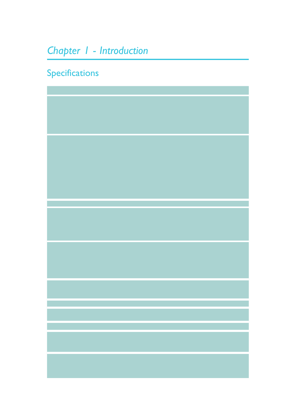 Chapter 1 - introduction, Specifications, Introduction | DFI QB701-B User Manual | Page 9 / 73
