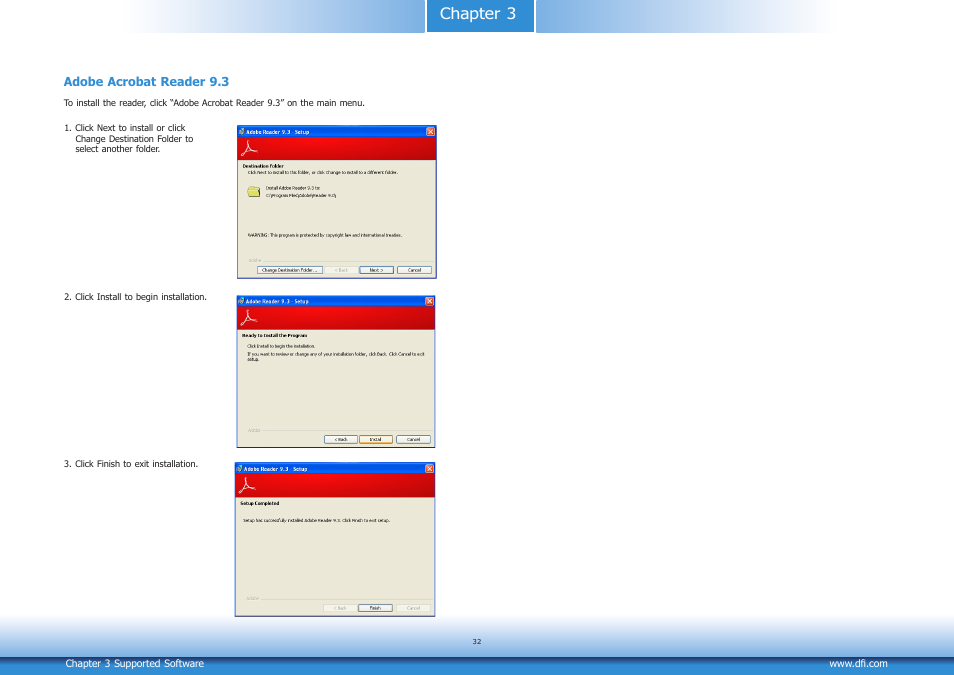 Chapter 3 | DFI COM100-B User Manual | Page 32 / 32