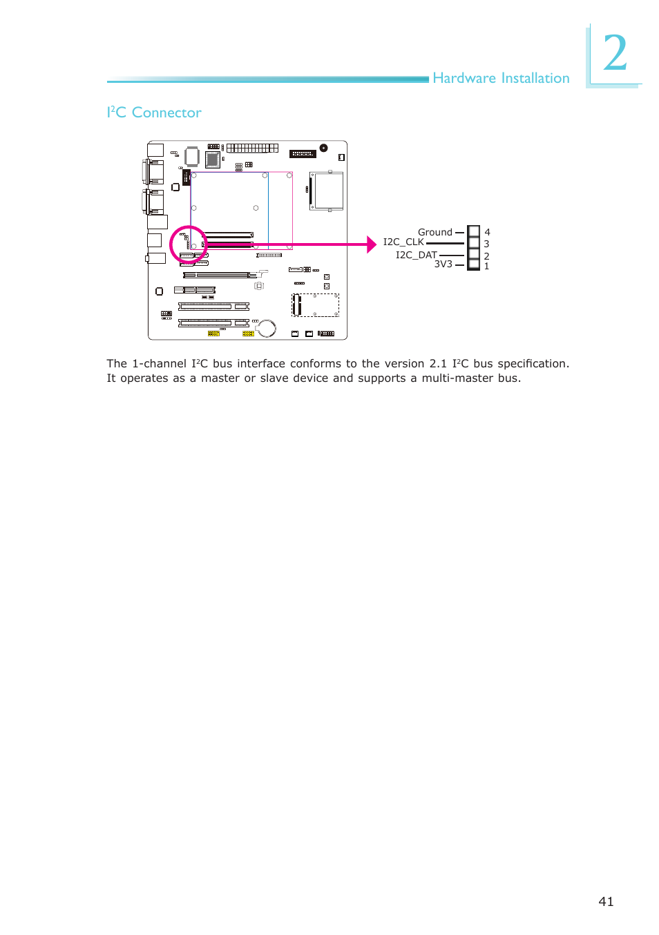 Hardware installation i, C connector | DFI COM330-B User Manual | Page 41 / 57