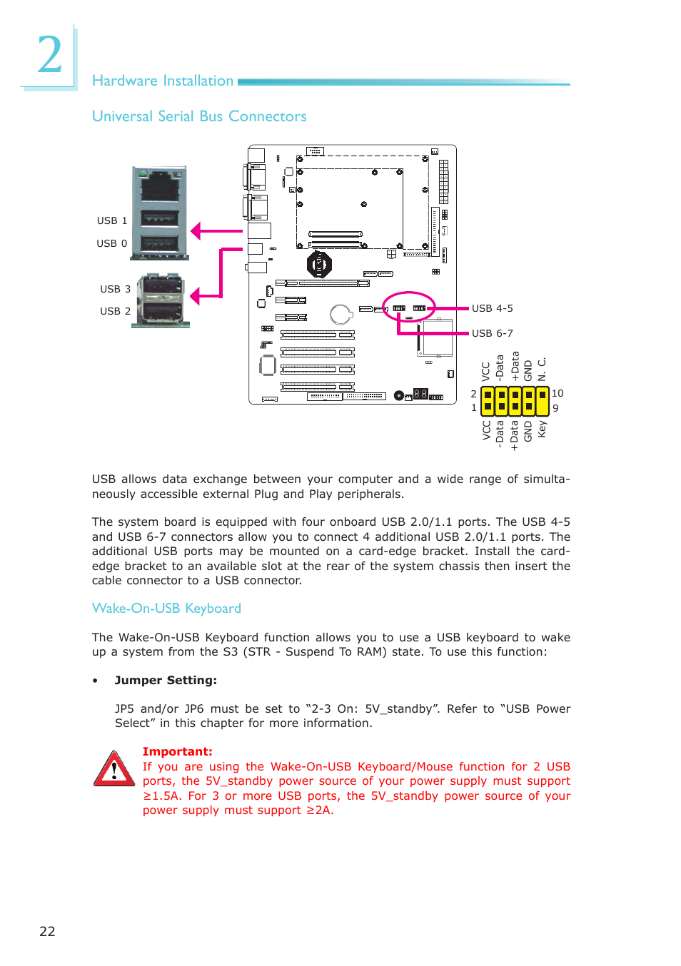 Wake-on-usb keyboard | DFI COM630-B User Manual | Page 22 / 50