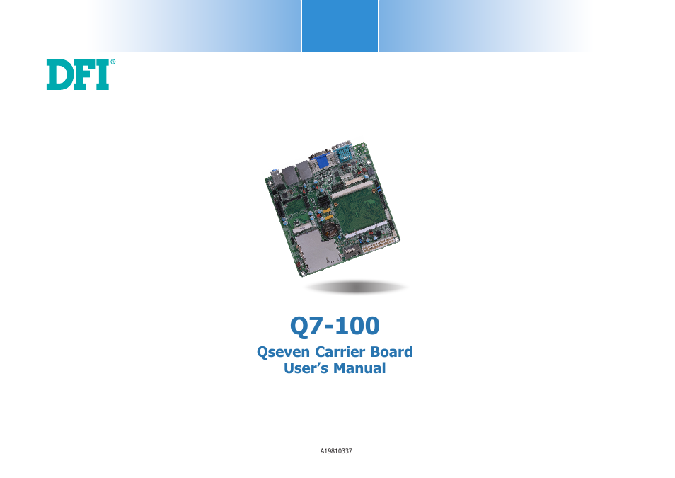 DFI Q7-100 User Manual | 31 pages