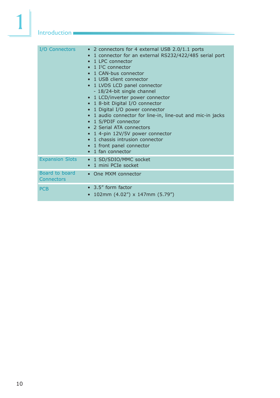 DFI Q7-951 User Manual | Page 10 / 46