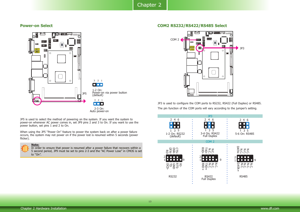 Chapter 2 | DFI CD951-C series User Manual | Page 13 / 55