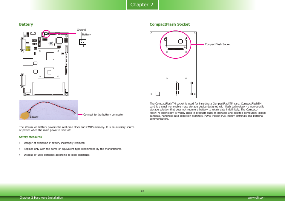 Chapter 2 | DFI CD951-C series User Manual | Page 22 / 55