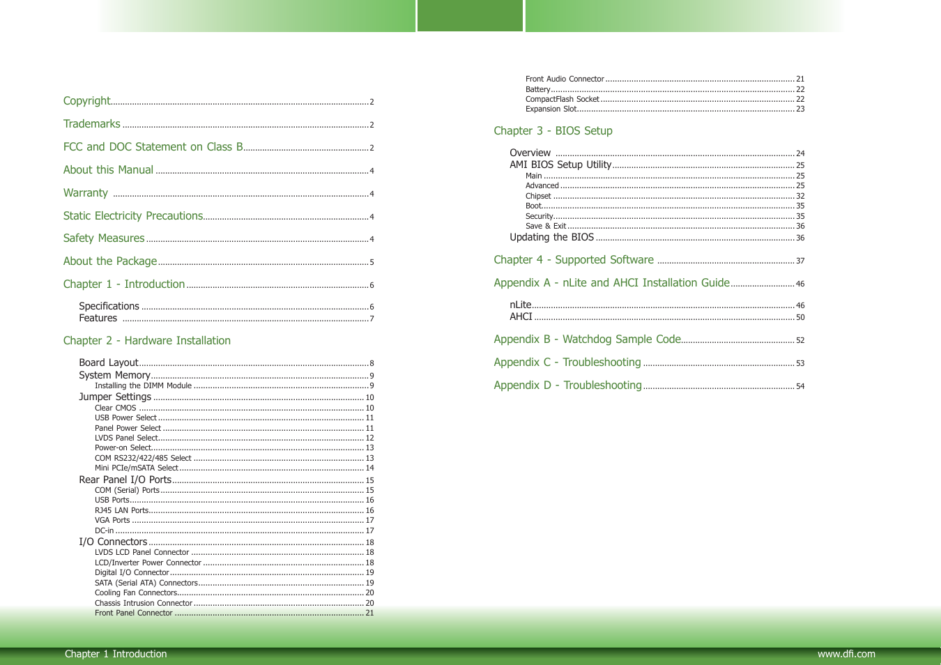 DFI CD951-C series User Manual | Page 3 / 55