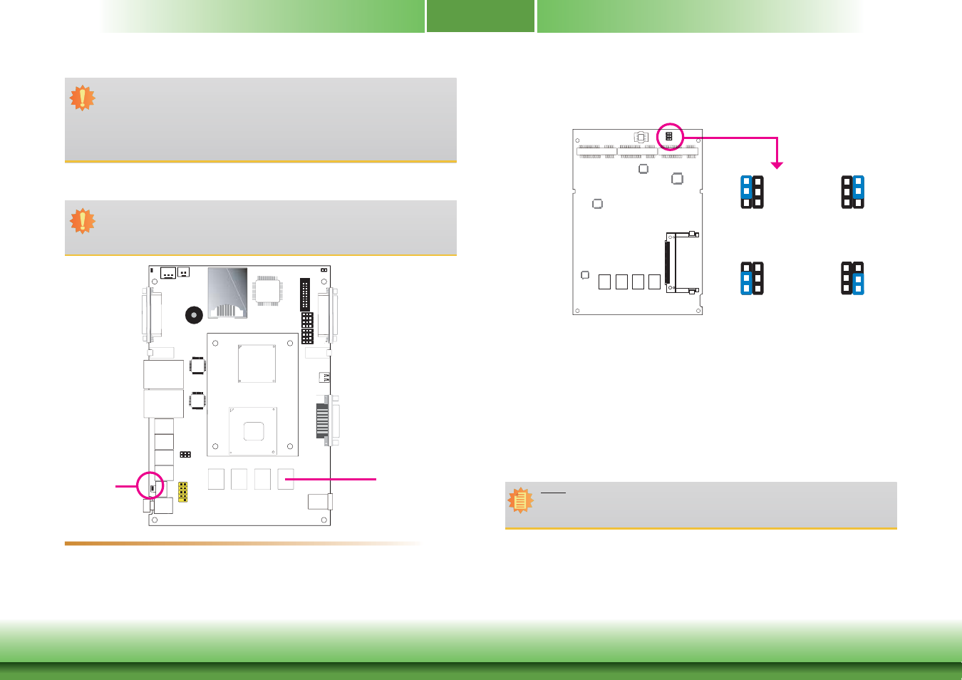 System memory, Jumper settings | DFI CD952 series User Manual | Page 10 / 69