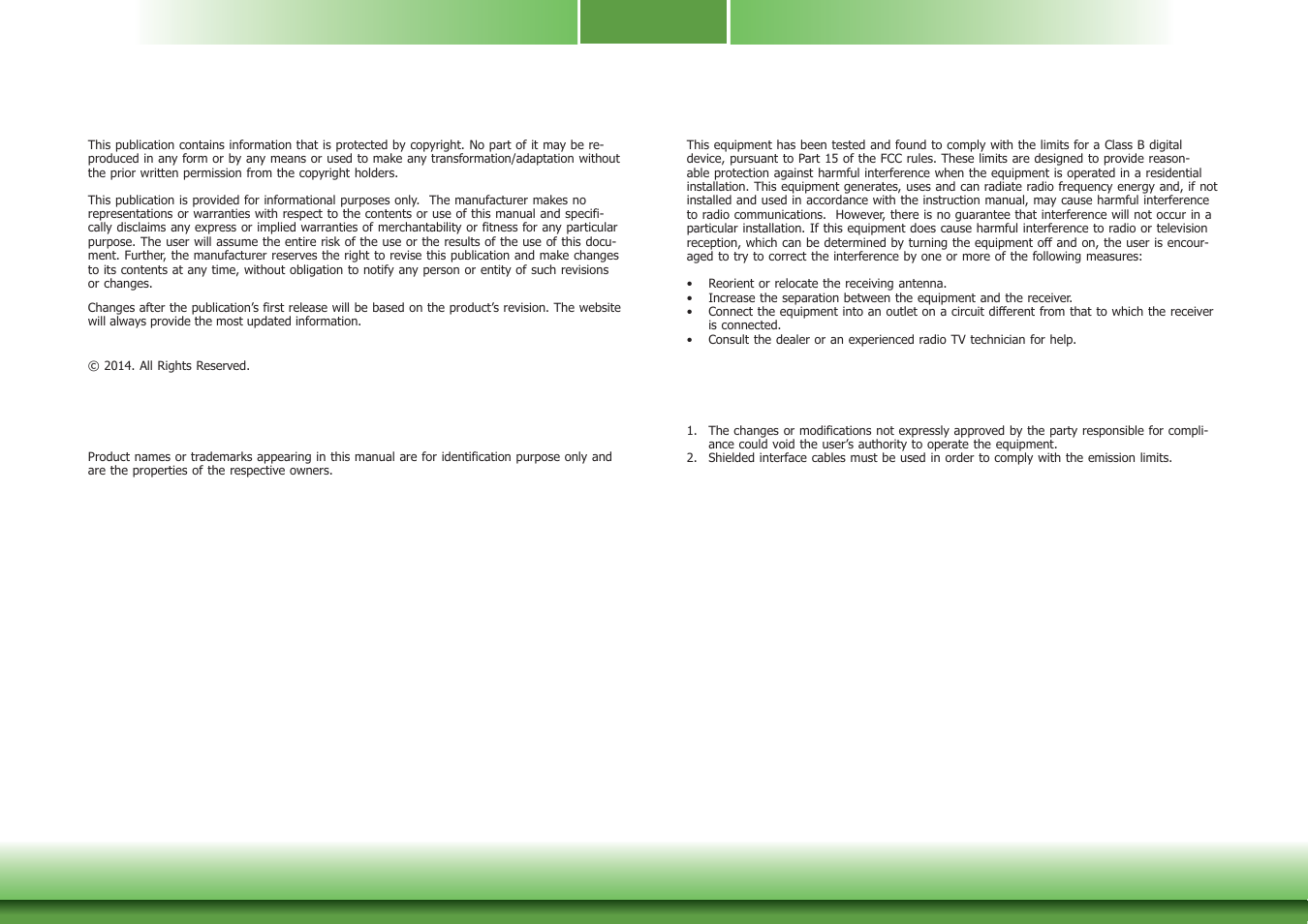 Copyright, Trademarks, Fcc and doc statement on class b | Notice | DFI CD952 series User Manual | Page 2 / 69