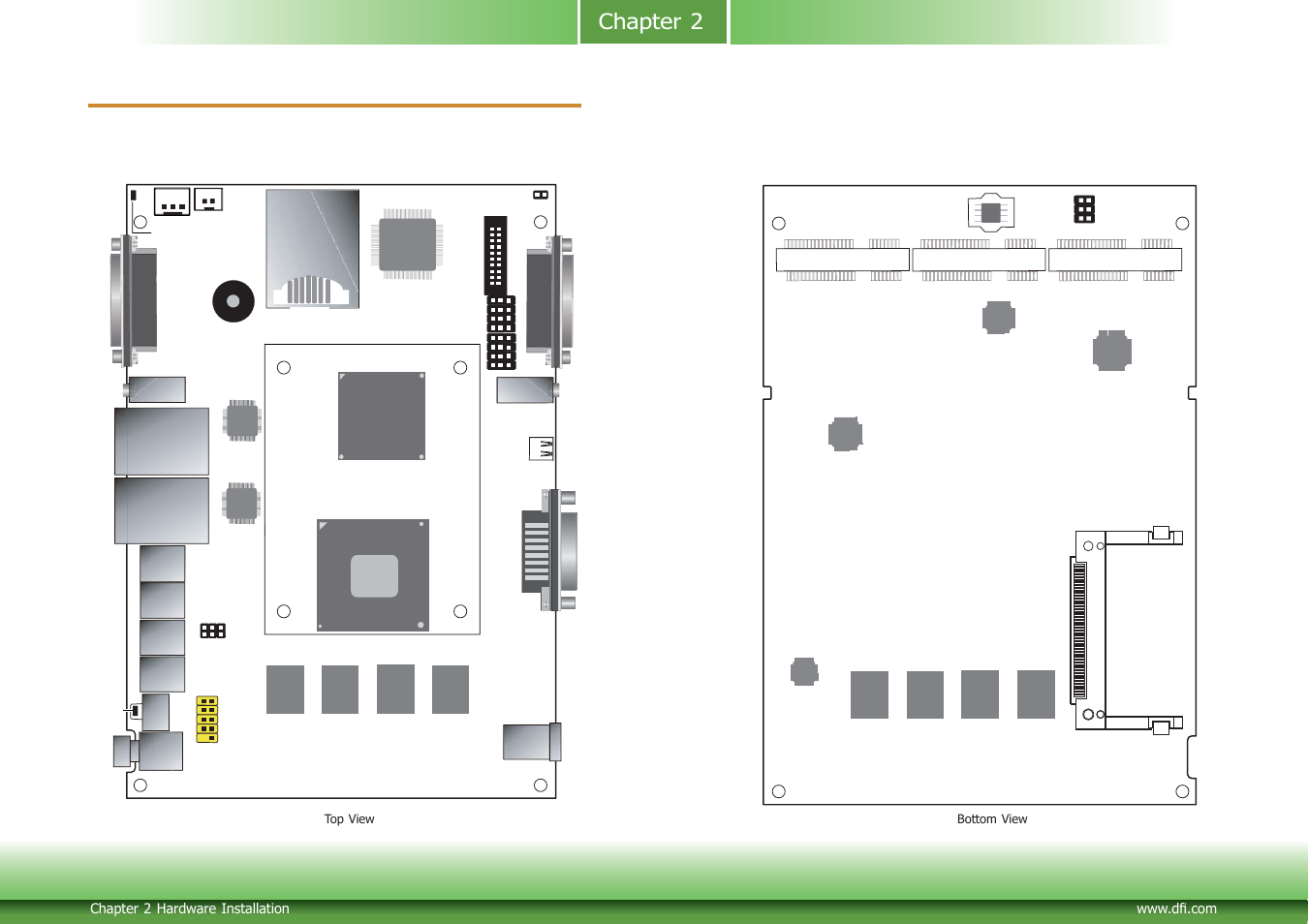 Chapter 2 - hardware installation, Board layout, Chapter 2 hardware installation | DFI CD952 series User Manual | Page 8 / 69