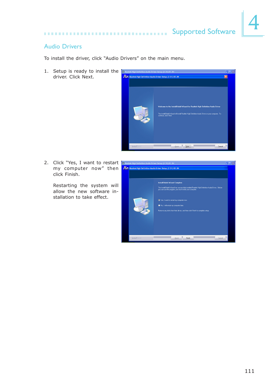 Supported software | DFI NP951-B16C User Manual | Page 111 / 129