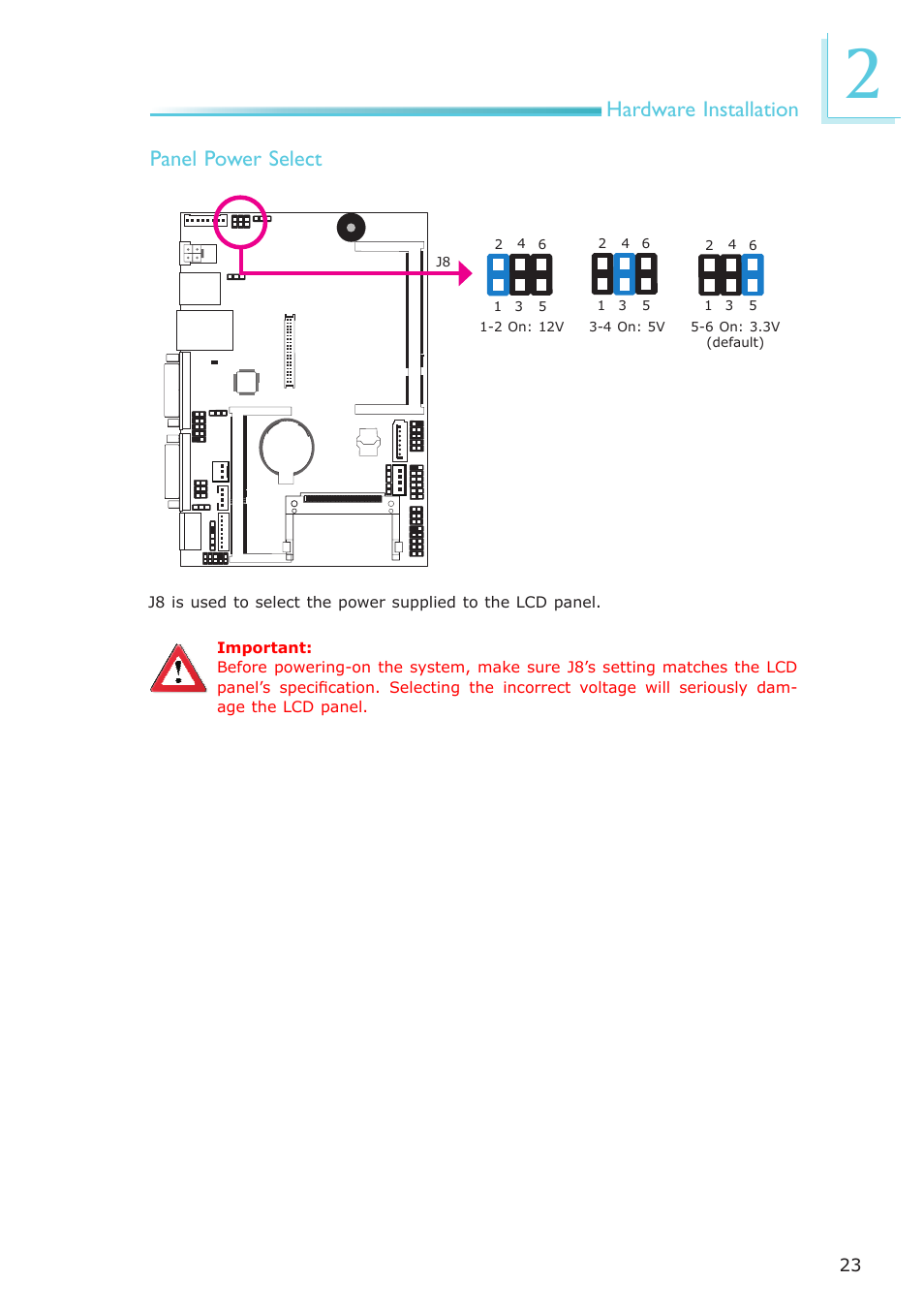 Hardware installation panel power select | DFI NP951-B16C User Manual | Page 23 / 129