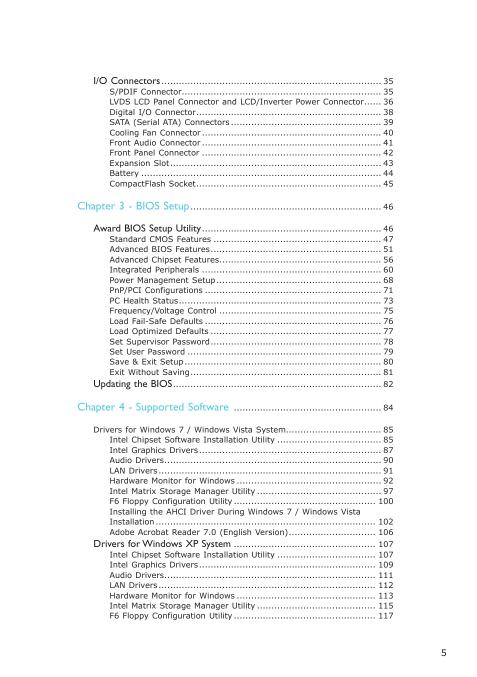DFI NP951-B16C User Manual | Page 5 / 129