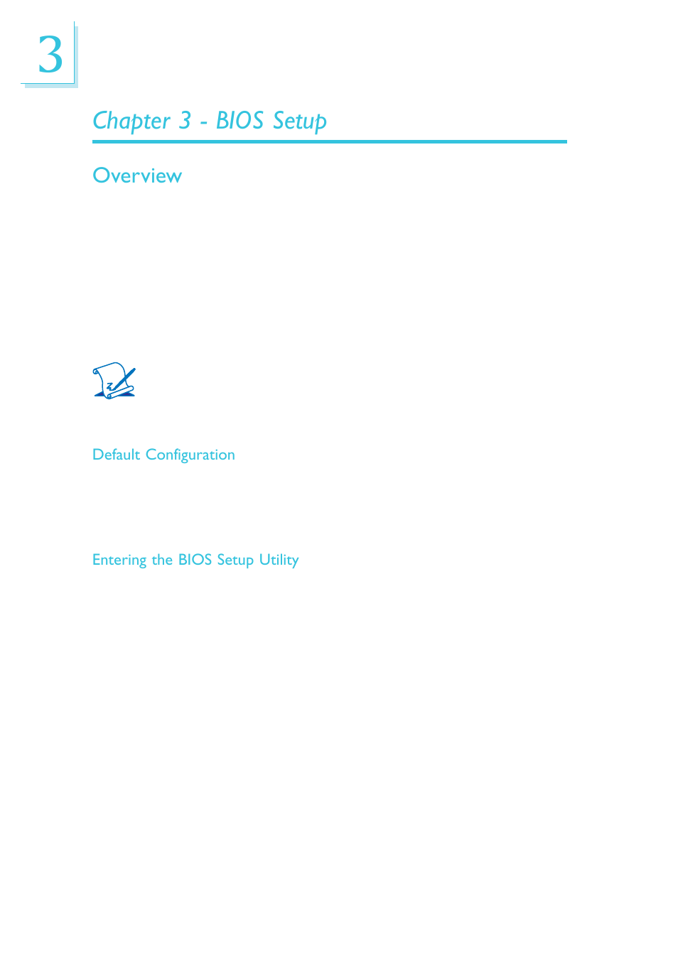 Chapter 3 - bios setup, Overview, Entering the bios setup utility | DFI OT951-D series User Manual | Page 44 / 107