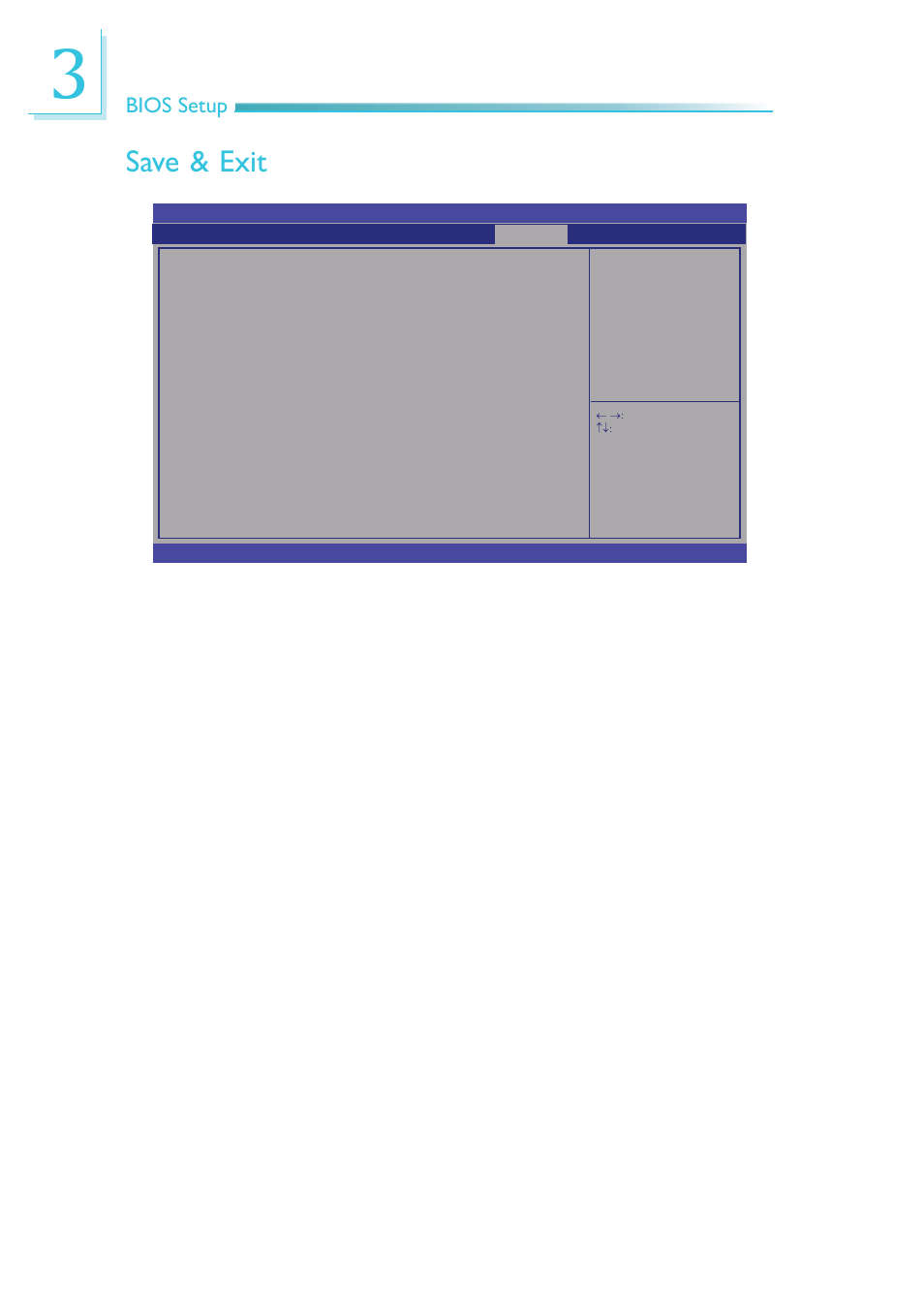 Save & exit, Bios setup | DFI OT951-D series User Manual | Page 68 / 107