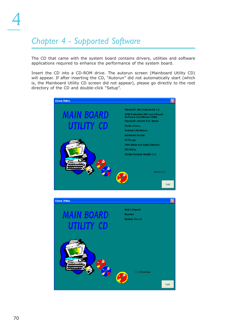 Chapter 4 - supported software | DFI OT951-D series User Manual | Page 70 / 107