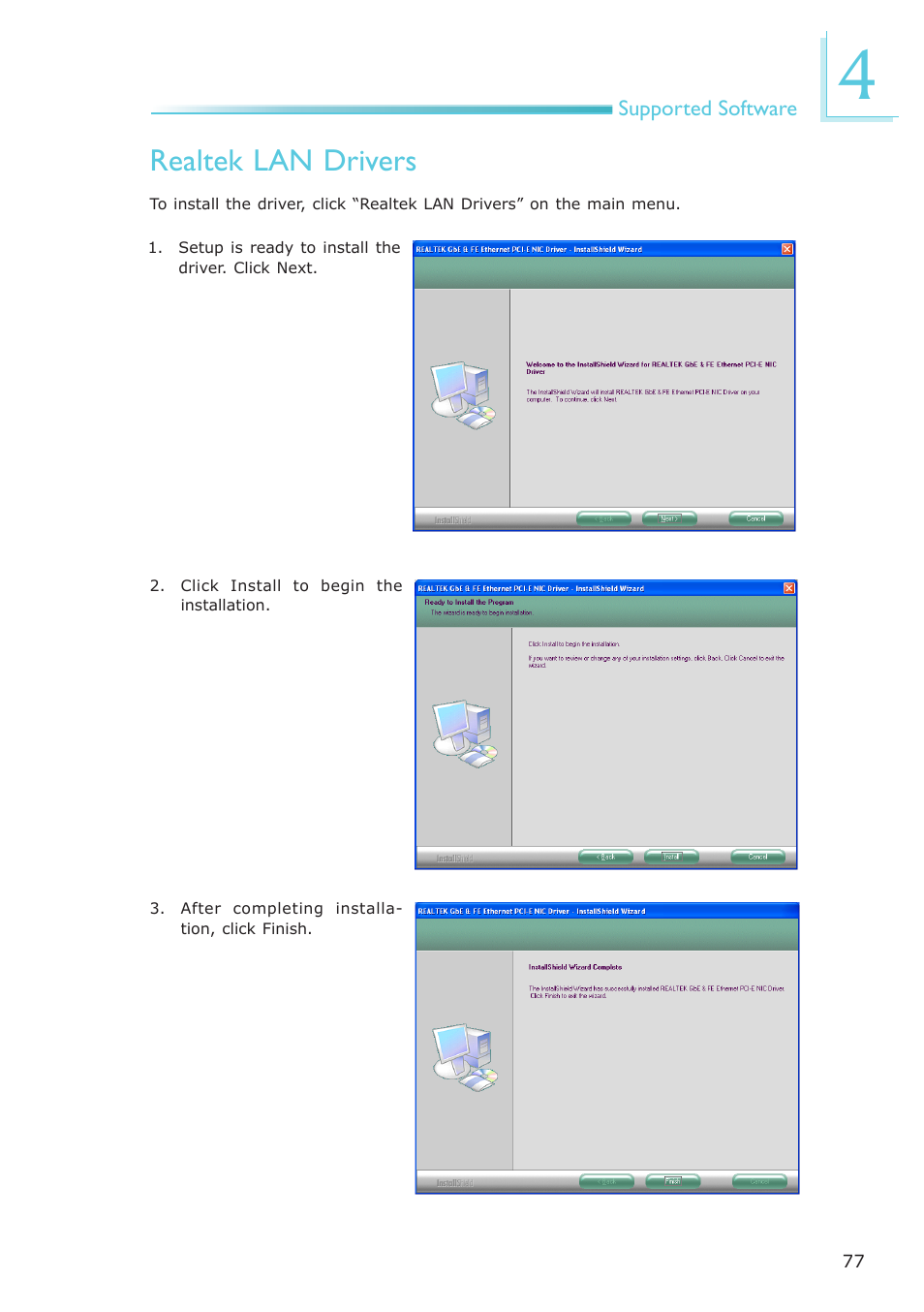 Realtek lan drivers | DFI OT951-D series User Manual | Page 77 / 107