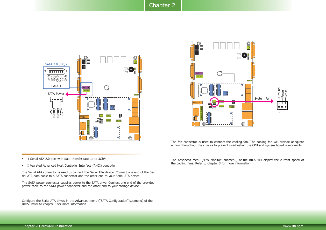 I/o connectors, Chapter 2 i/o connectors | DFI BT253 User Manual | Page 22 / 62