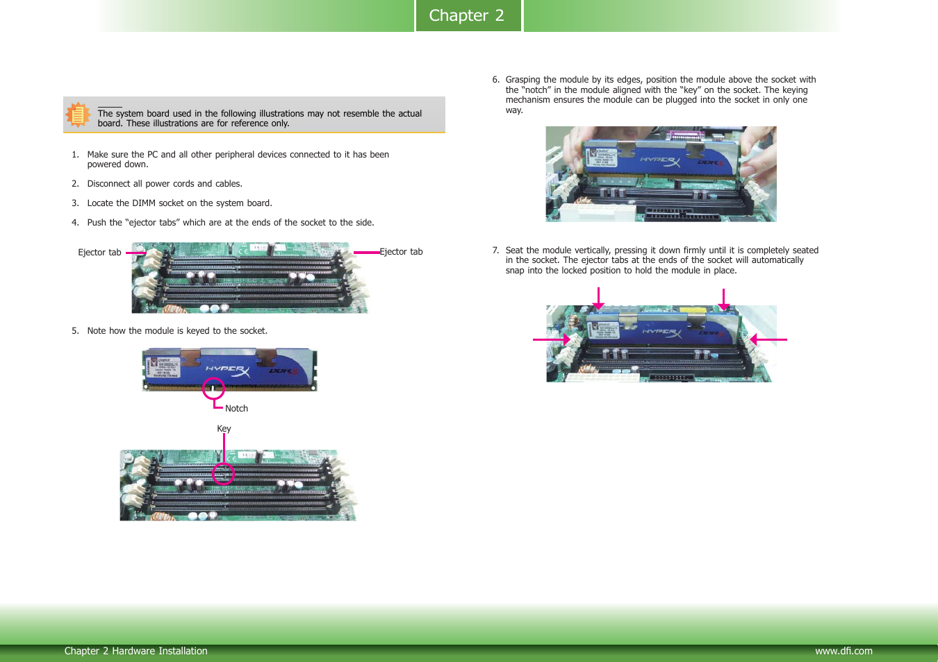 Installing the dim module, Chapter 2 | DFI PIC-H61 User Manual | Page 10 / 60